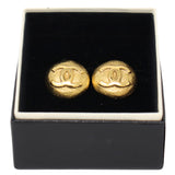 CHANEL Gold Logo Vintage Clip-on Earrings