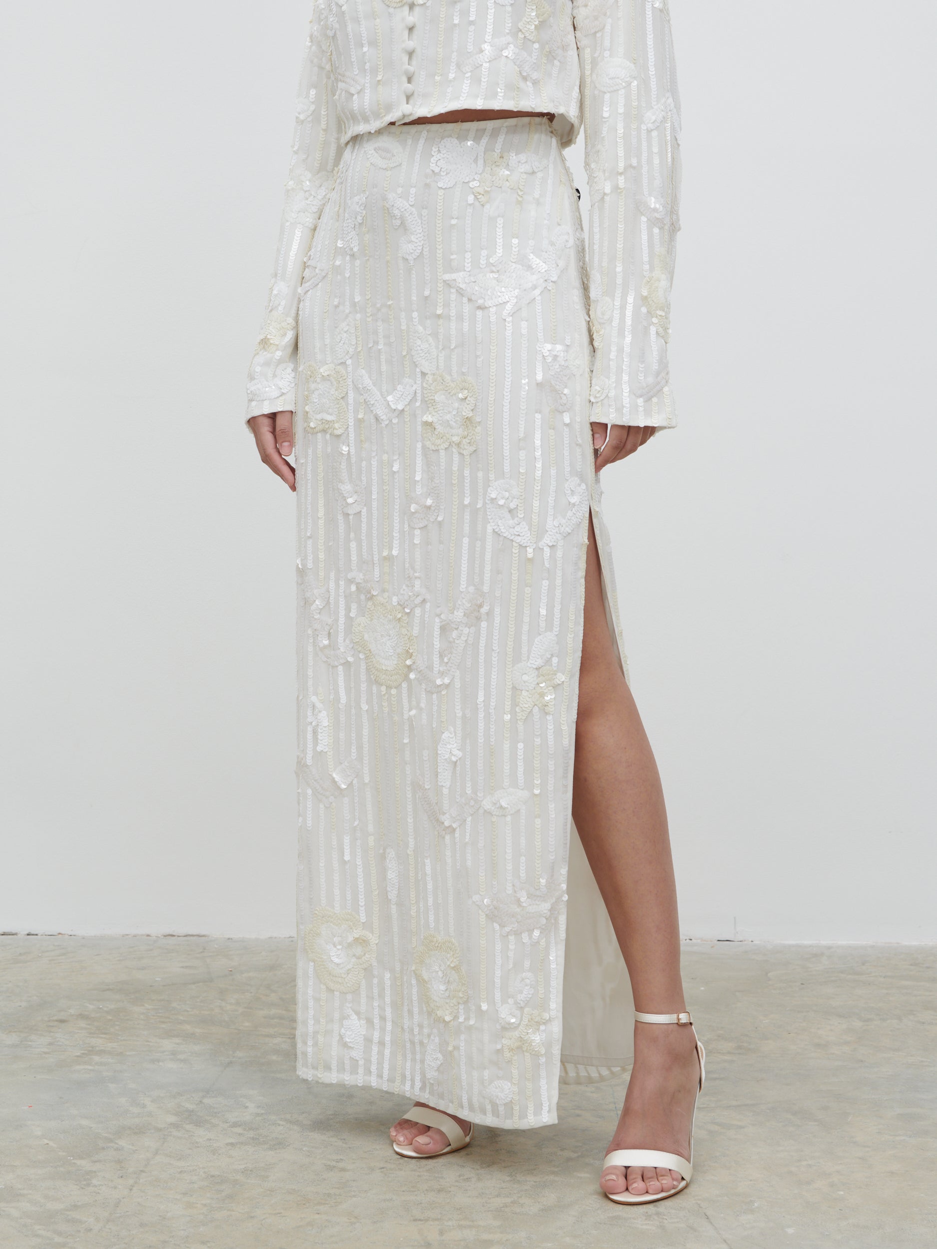 PRETTY LAVISH Cannes Sequin Maxi Skirt Something Borrowed PRETTY LAVISH Cannes Sequin Maxi Skirt Something Borrowed