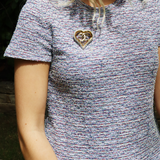 CHANEL Heart Logo Brooch