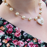 CHANEL Heart Pendant Necklace