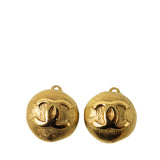 CHANEL Gold Logo Vintage Clip-on Earrings