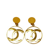 CHANEL Rare 1980s Vintage Logo Earrings
