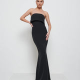 PRETTY LAVISH Julia Crepe Maxi Bridesmaid Dress