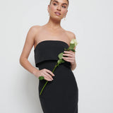 PRETTY LAVISH Julia Crepe Maxi Bridesmaid Dress