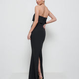 PRETTY LAVISH Julia Crepe Maxi Bridesmaid Dress