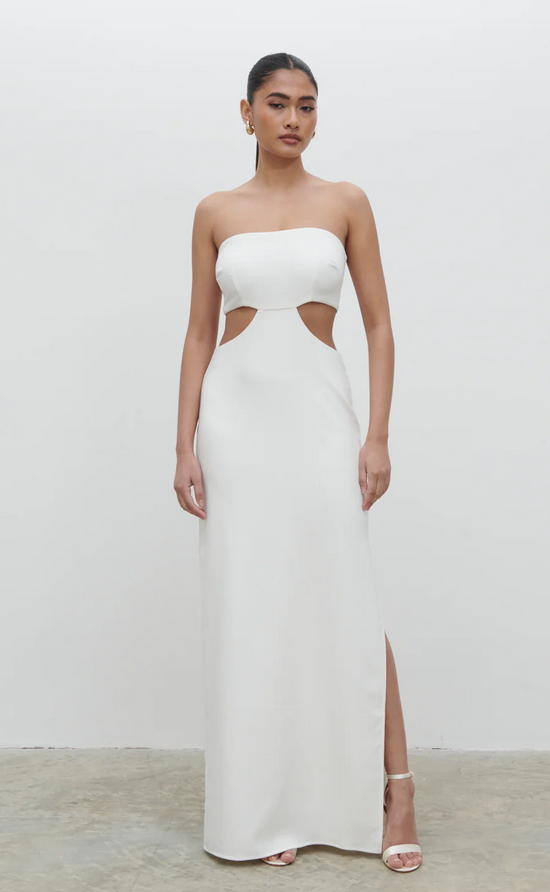 PRETTY LAVISH Verde Bandeau Cut Out Maxi Dress Something Borrowed PRETTY LAVISH Verde Bandeau Cut Out Maxi Dress Something Borrowed