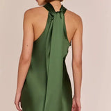REWRITTEN Roma Bridesmaid Dress - Olive Green Satin