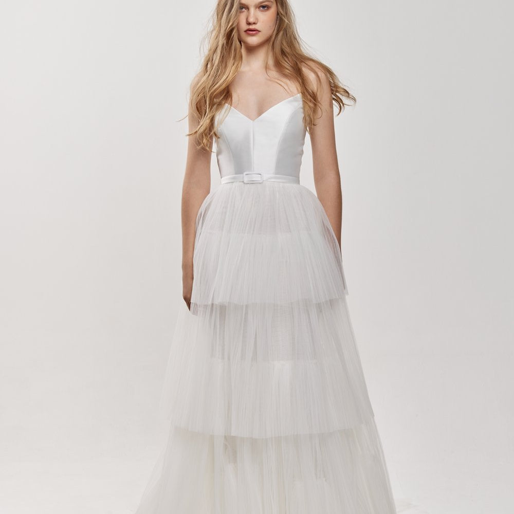 Blanc wedding dress, available to rent at Something Borrowed