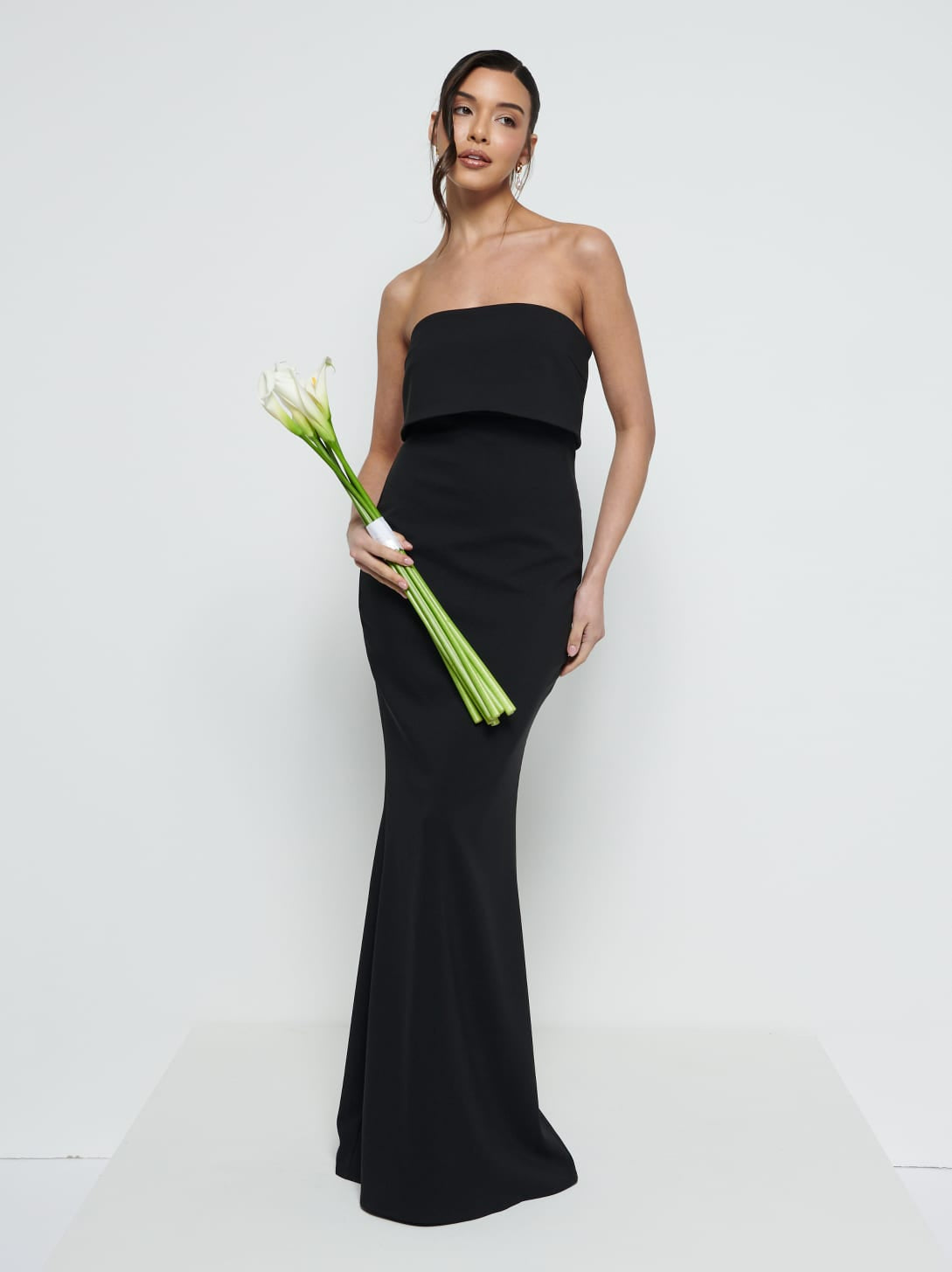 PRETTY LAVISH Julia Crepe Maxi Bridesmaid Dress – Something Borrowed