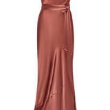 REWRITTEN Pollenca Bridesmaid Dress in Terracotta Lenzing™ Ecovero™ Satin