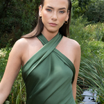 roma dress in olive green satin reviews REWRITTEN Roma Bridesmaid Dress in Sage Green Satin Something Borrowed