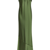 REWRITTEN Roma Bridesmaid Dress - Olive Green Satin