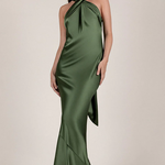 roma dress in olive green satin reviews REWRITTEN Roma Bridesmaid Dress in Sage Green Satin Something Borrowed