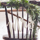 Wooden Mr and Mrs Wedding Chair Signs