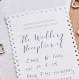 Scalloped Evening Invitations - Beautiful Botanics