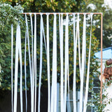 White Ribbon Hanging Wedding Backdrop