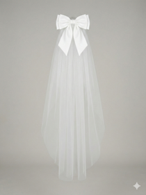 BOTIAS Satin Bow Veil