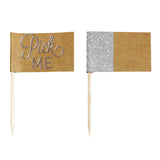 Festive Silver Foiled Mince Pie Sticks - Christmas Metallics