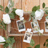 White Rose Artificial Foliage Garland