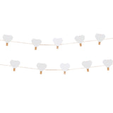 Wooden Heart Peg and String Set - Rustic Country- 5 Inner Pack