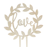 Wooden "Love" Wedding Cake Topper