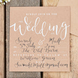 Kraft Wedding Invites - Rustic Country- 10 Inner Pack