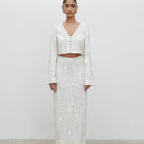 PRETTY LAVISH Cannes Sequin Cropped Blouse