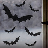 Black Bat Halloween Window Stickers- 5 Inner Pack