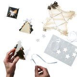 Gold Christmas Tree Shaped Advent Boxes - Gold Christmas- 5 Inner Pack