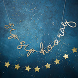 Gold Foiled Sip Sip Hooray Bunting - Gold Christmas