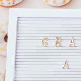 White and Gold Peg Letter Board- 5 Inner Pack