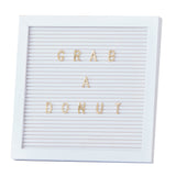 White and Gold Peg Letter Board
