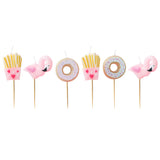 Fries Donut and Flamingo Shaped Candles Kit