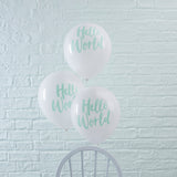 Mint Hello World Balloons - Hello World
