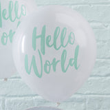 Mint Hello World Balloons - Hello World