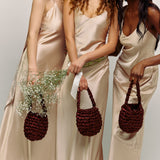 Hive - Burgundy Handmade Bridal Bag