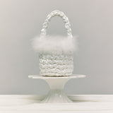 ISLA DE GAR Hive - White Feather Handmade Bridal Bag