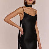 REWRITTEN Pollenca Bridesmaid Dress in Viscose Satin