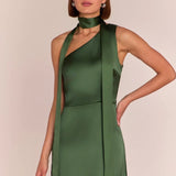 REWRITTEN Porto Bridesmaid Dress in Olive Green