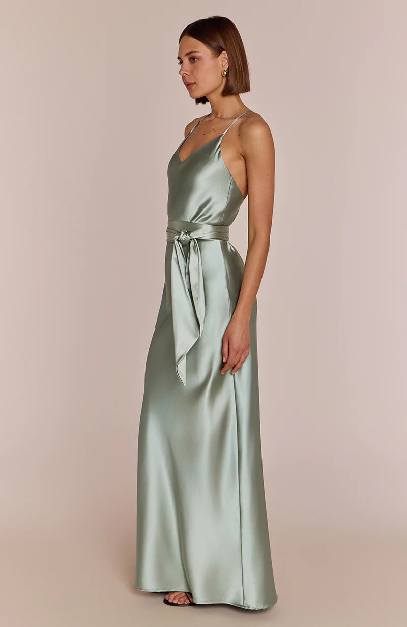 brooklyn dress in olive green satin product info and reviews Rewritten Brooklyn Bridesmaid Dress in Olive Green Satin We Do Bou