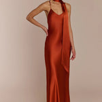 brooklyn dress in burnt orange satin reviews Rent We Are Rewritten Orange Dress UK 12