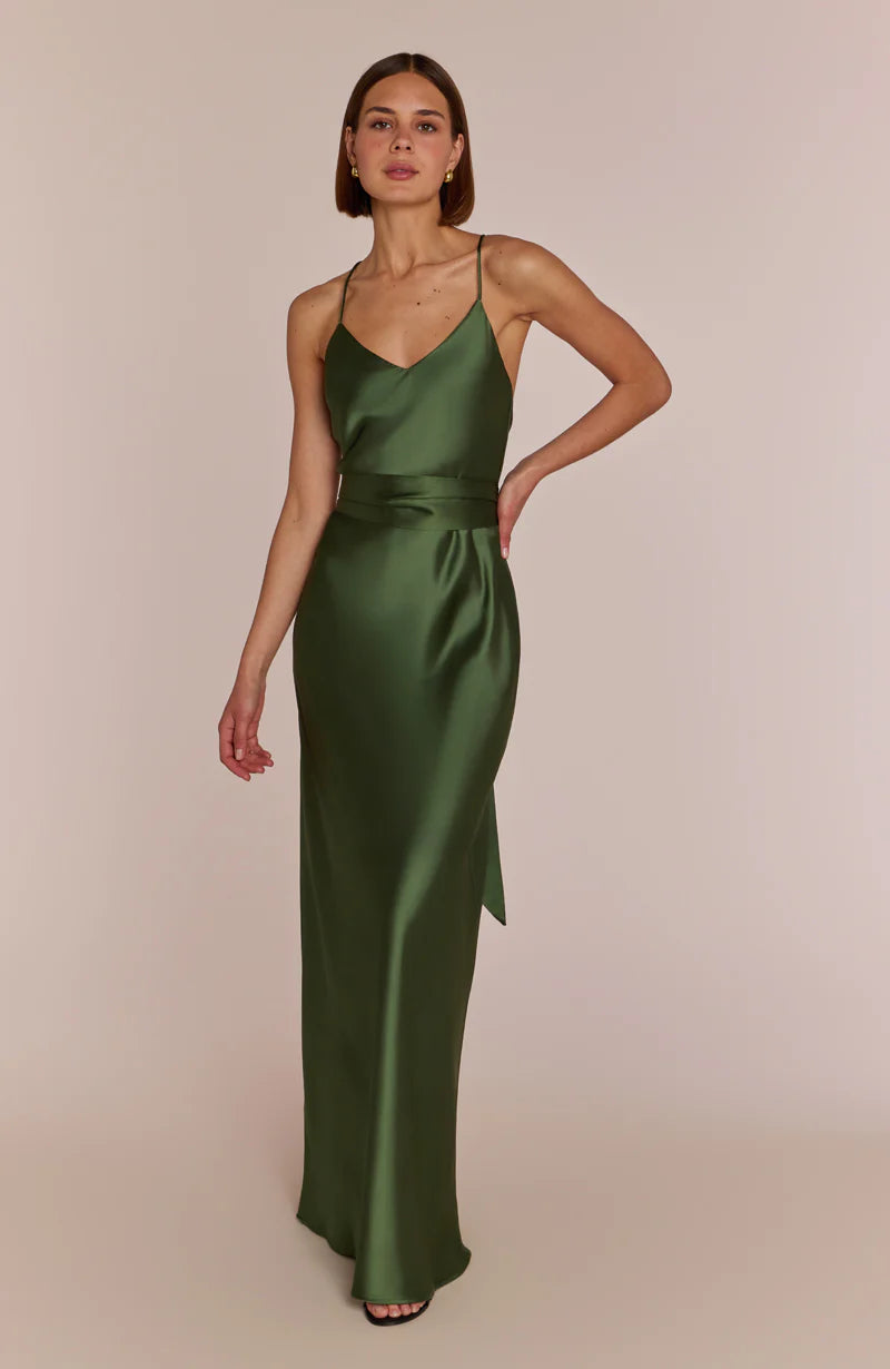 REWRITTEN Brooklyn Bridesmaid Dress in Olive Green Something Borrowed REWRITTEN Brooklyn Bridesmaid Dress in Olive Green Something Borrowed