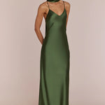 brooklyn dress in olive green satin product info and reviews Rewritten Brooklyn Bridesmaid Dress in Olive Green Satin We Do Bou