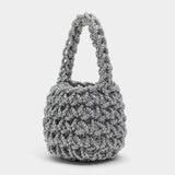 Hive Luxe Cord - Silver Handmade Evening Bag