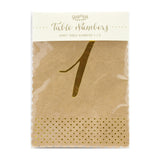 Gold Foiled Table Numbers - Kraft Perfection