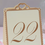 Love Struck - Table Numbers - Ivory / Gold 13-24