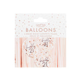 Hello 21 Birthday Balloons