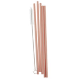 Rose Gold Stainless Steel Straws- 5 Inner Pack