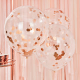 Giant Rose Gold And Blush Large Confetti Balloons