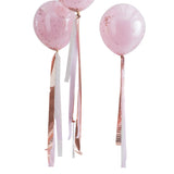Rose Gold and Pink Streamer Balloon Tails- 5 Inner Pack